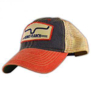 Kimes Ranch Vintage Trucker Kimes Patch Black/Red Snapback Hat